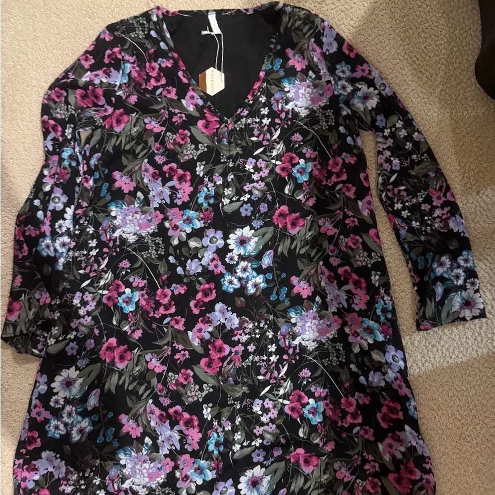 Pinkblush Floral V-Neck Dress